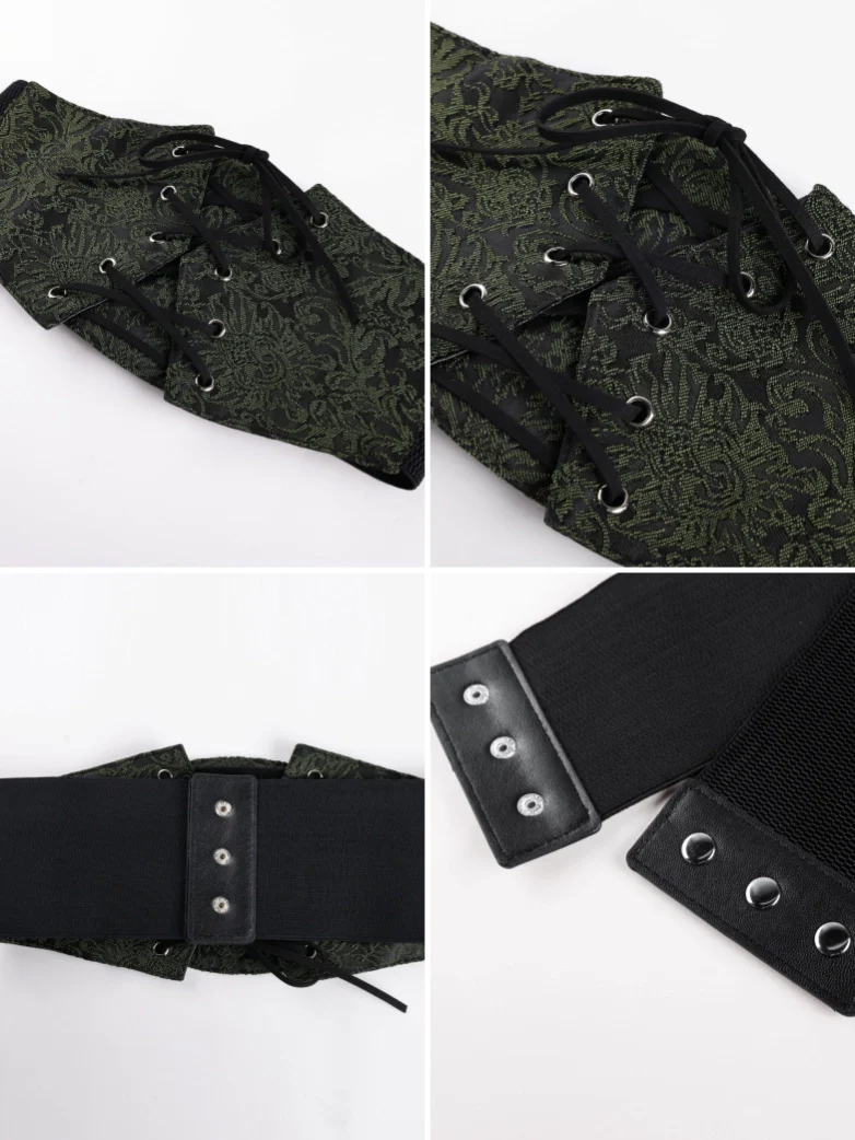 Lace Retro Vintage Elastic Lacing Corset Belts - Image 32
