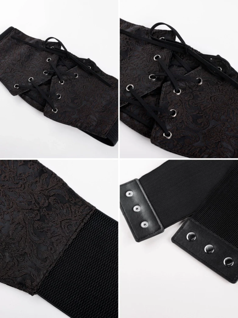 Lace Retro Vintage Elastic Lacing Corset Belts - Image 34