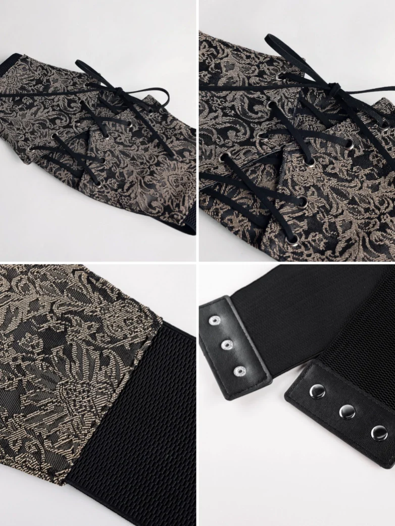 Lace Retro Vintage Elastic Lacing Corset Belts - Image 38