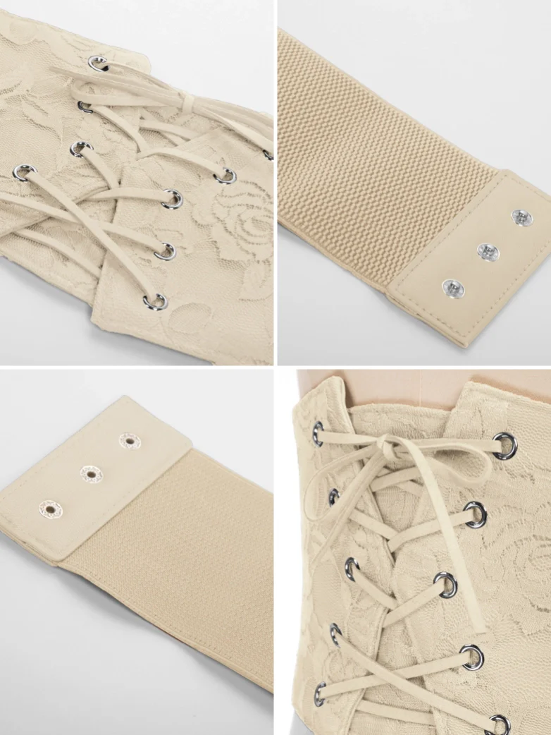 Lace Retro Vintage Elastic Lacing Corset Belts - Image 46
