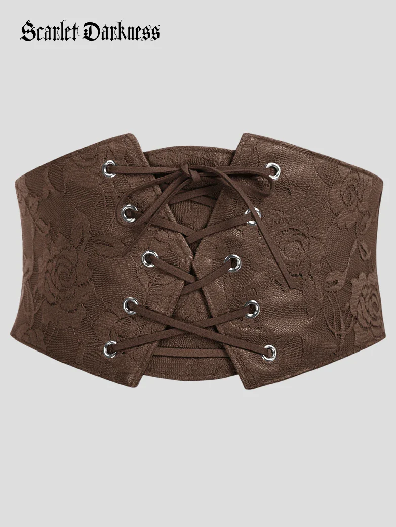 Lace Retro Vintage Elastic Lacing Corset Belts - Image 47