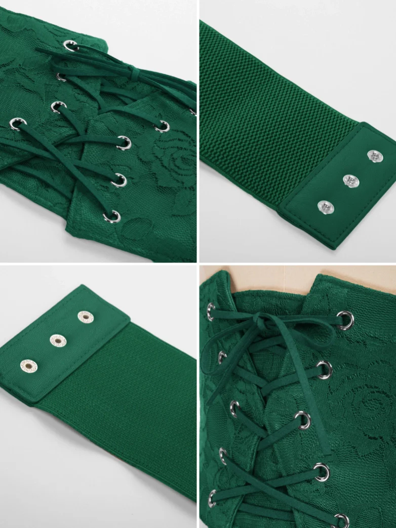 Lace Retro Vintage Elastic Lacing Corset Belts - Image 58