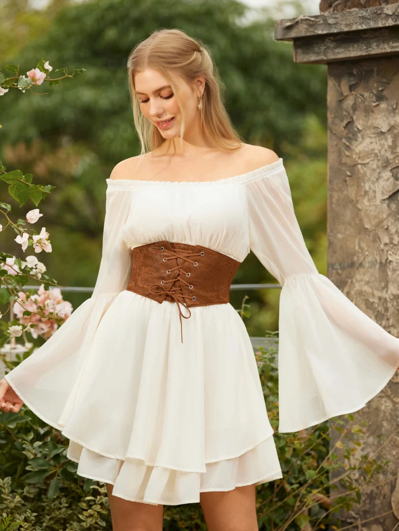 Lace Retro Vintage Elastic Lacing Corset Belts - Image 7
