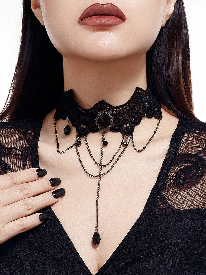 Halloween Gothic Tassel Necklace