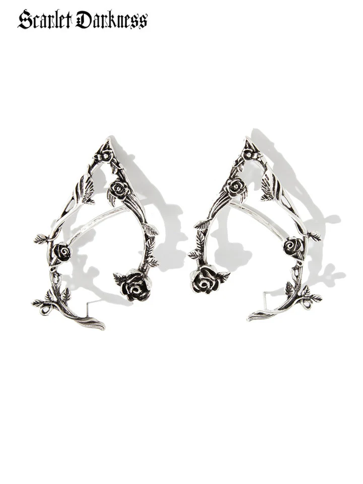 Gothic Rose Vine Elf Ear Cuff