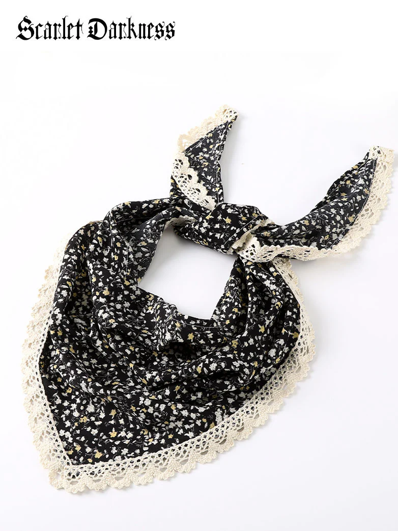 Cottage Peasant Cotton Hair Scarf