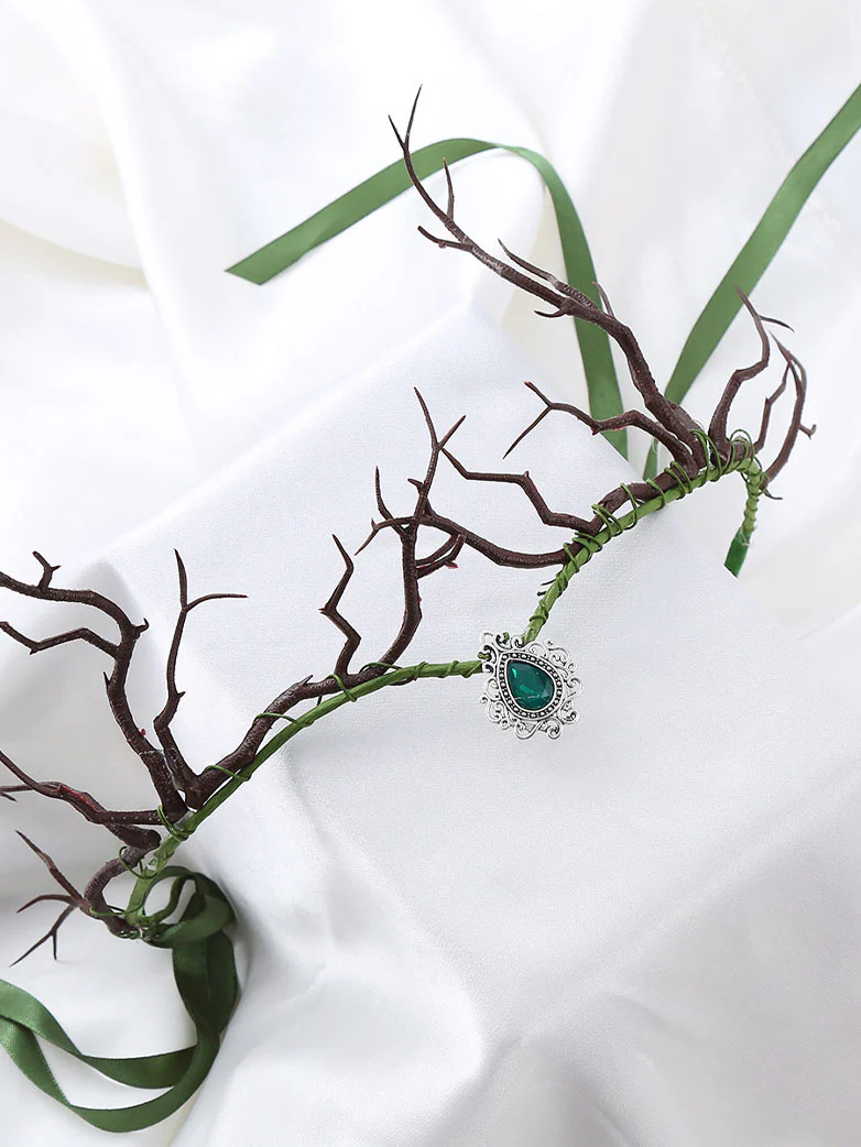 Forest Fairy Crown with Rhinestones - Image 3