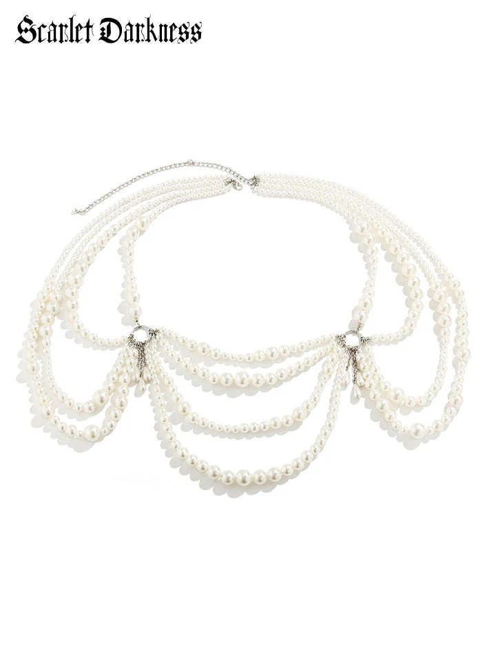 Victorian Fairy Pearl Waist Chain - Image 6
