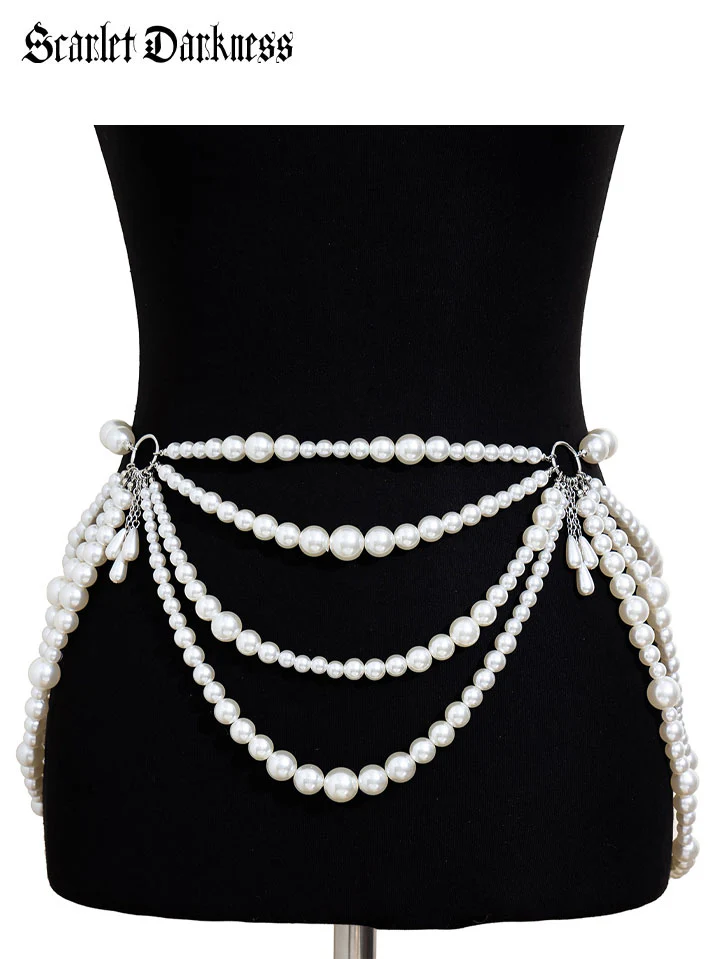 Victorian Fairy Pearl Waist Chain - Image 7