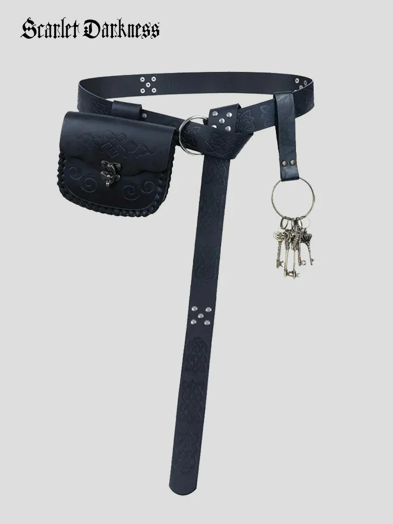 Renaissance Knight Leather Waist Belt Set