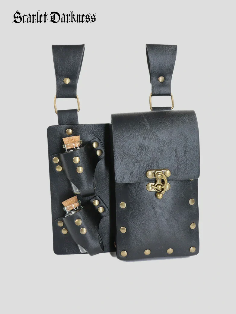 Renaissance Knight Leather Waist Belt Set - Image 4