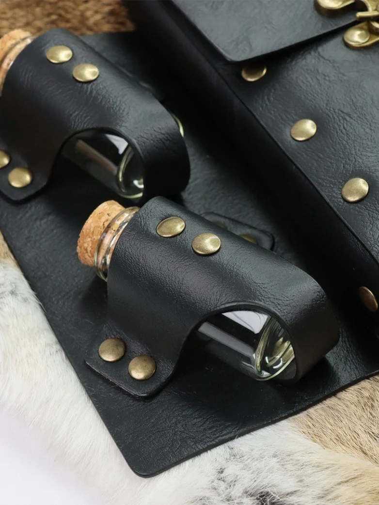 Renaissance Knight Leather Waist Belt Set - Image 5