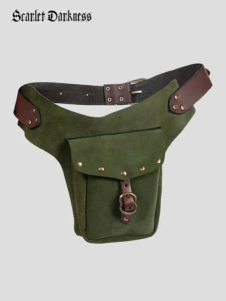 Medieval Studded Suede Waist Bag