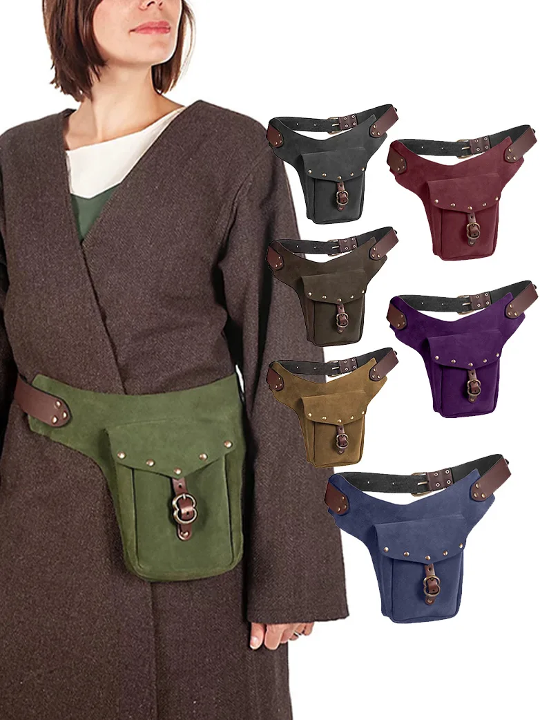 Medieval Studded Suede Waist Bag - Image 2