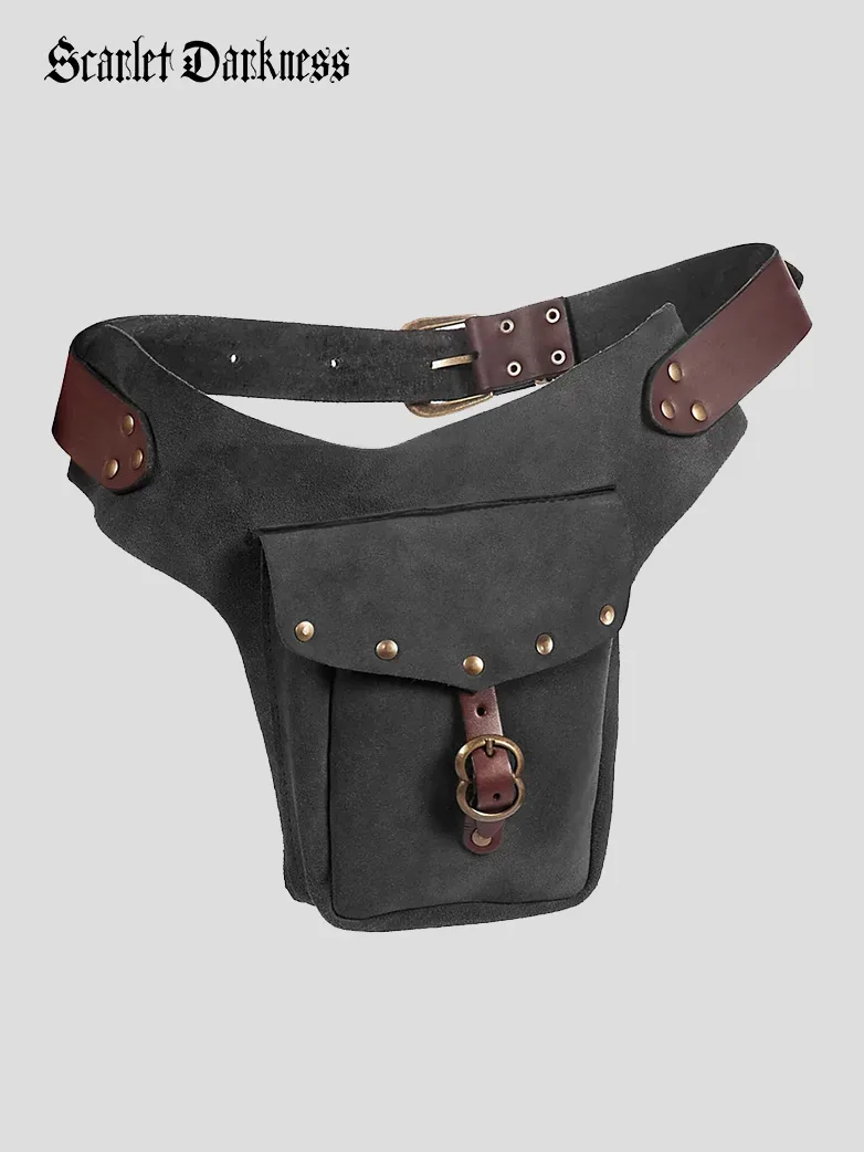 Medieval Studded Suede Waist Bag - Image 8