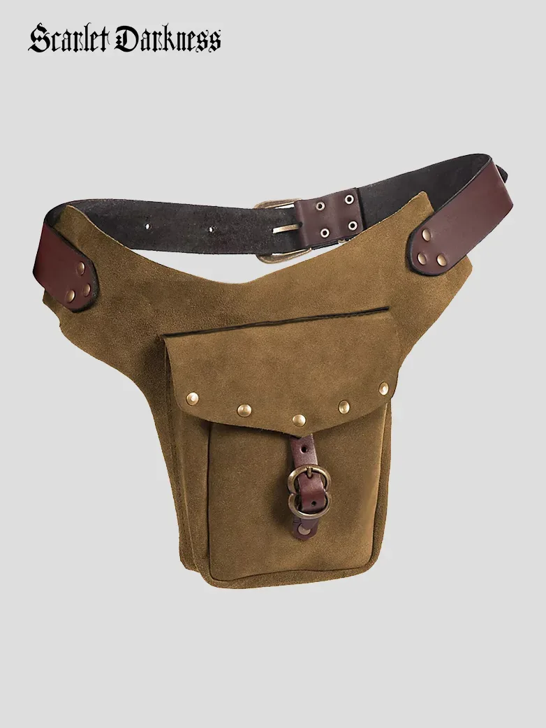 Medieval Studded Suede Waist Bag - Image 9