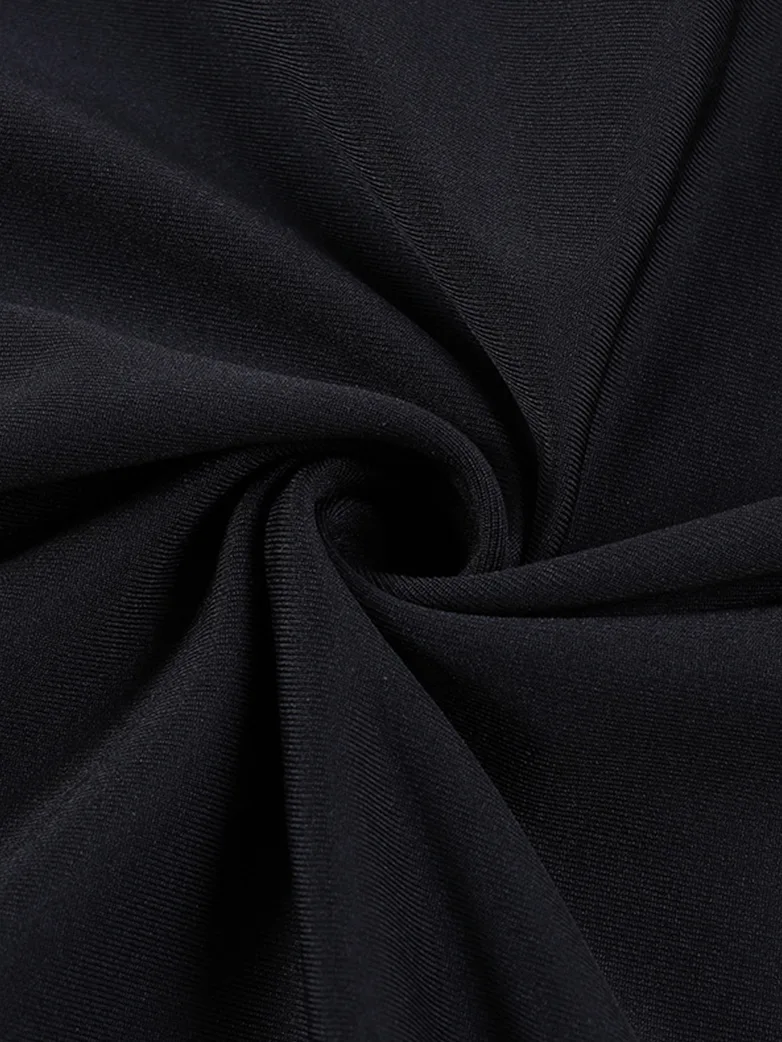 Morticia Addams Gothic Bat Sleeve Maxi Bodycon Dress - Image 7