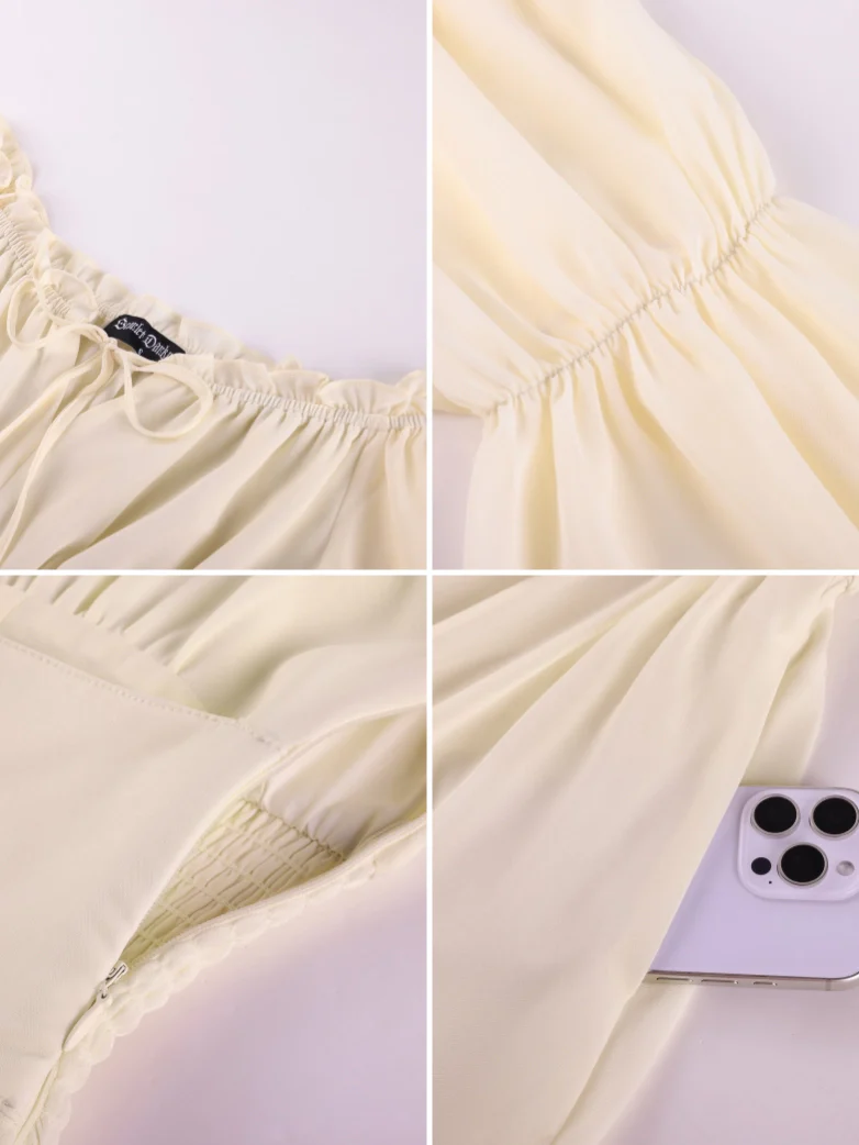 Renaissance Fantasy Fairy Off Shoulder Belted Dress With Pockets - Image 6