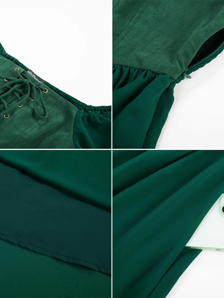 Renaissance Corset Dress Slit Sleeve Pocket Dress - Image 18