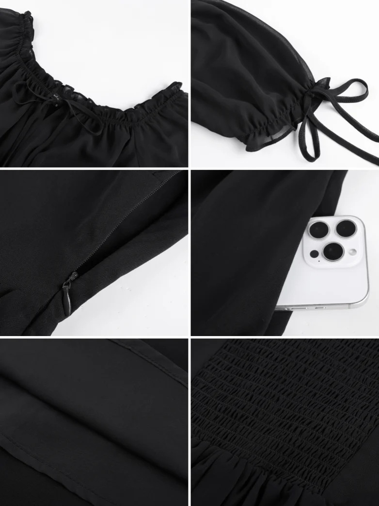 Renaissance Corset Puff Sleeves Mini Dress With Pocket - Image 11