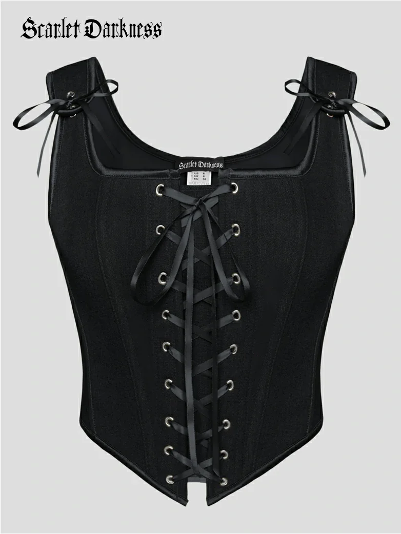 Lace-up Ren Faire Corset Top for Festival and Cosplay