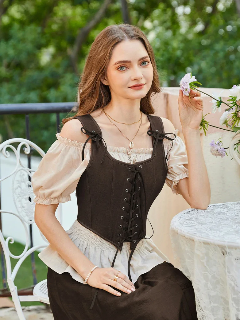 Lace-up Ren Faire Corset Top for Festival and Cosplay - Image 16