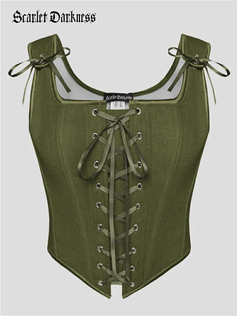 Lace-up Ren Faire Corset Top for Festival and Cosplay - Image 22