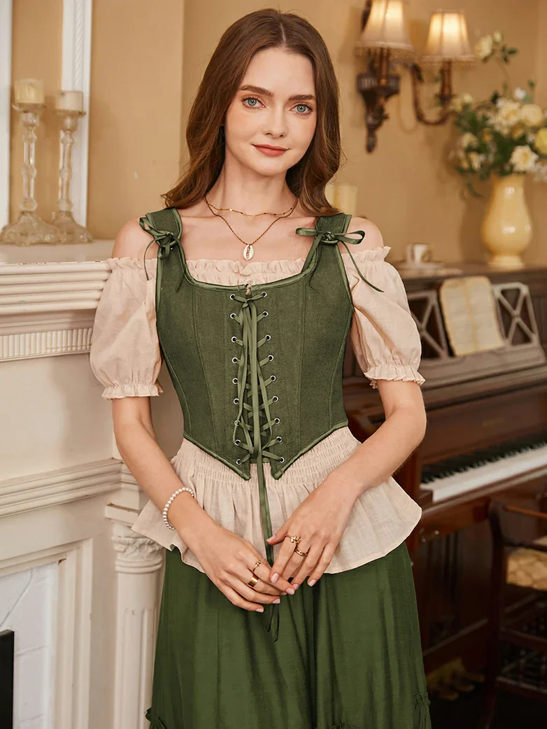 Lace-up Ren Faire Corset Top for Festival and Cosplay - Image 23