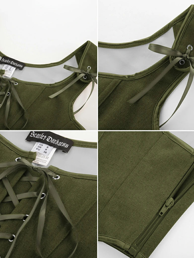 Lace-up Ren Faire Corset Top for Festival and Cosplay - Image 25