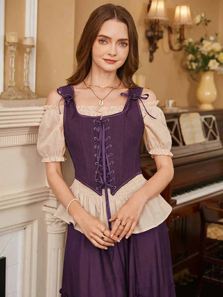Lace-up Ren Faire Corset Top for Festival and Cosplay - Image 27