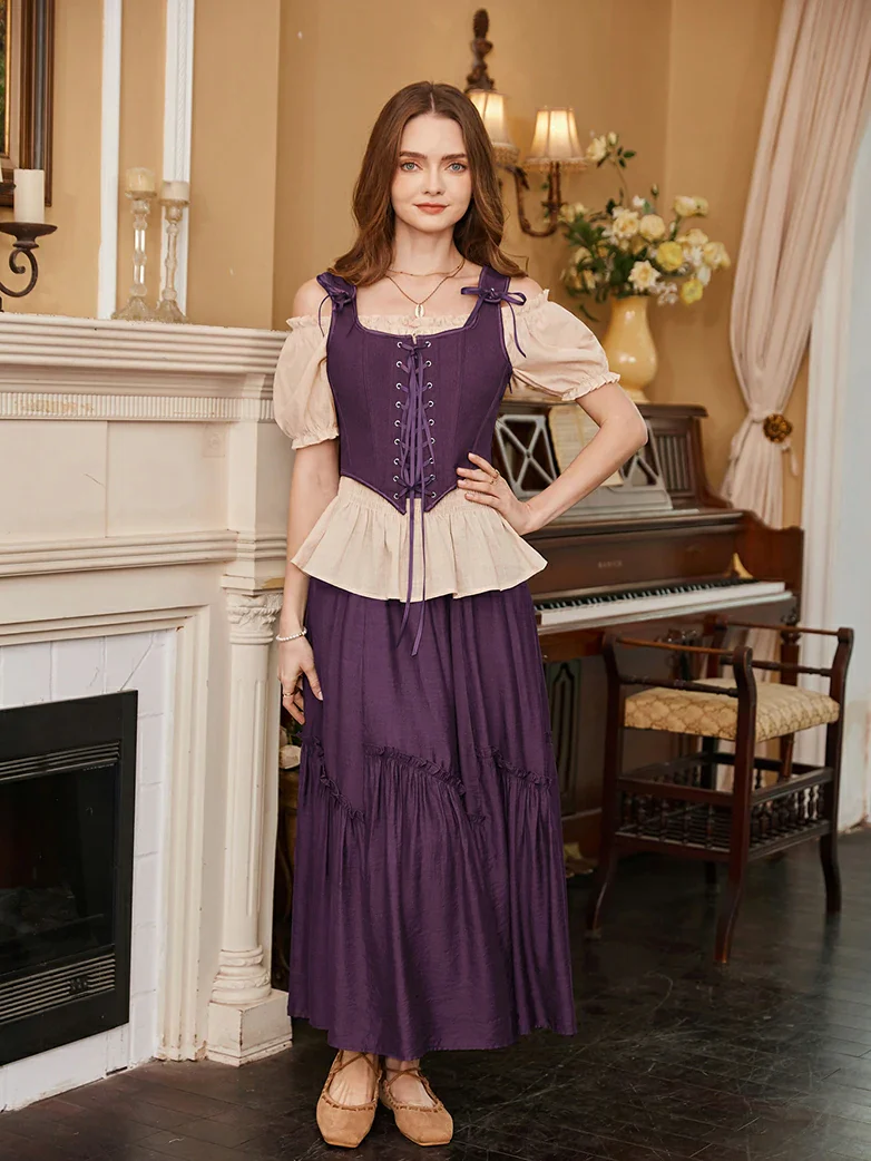 Lace-up Ren Faire Corset Top for Festival and Cosplay - Image 28