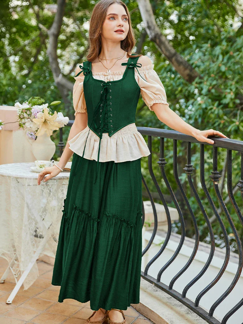 Lace-up Ren Faire Corset Top for Festival and Cosplay - Image 33