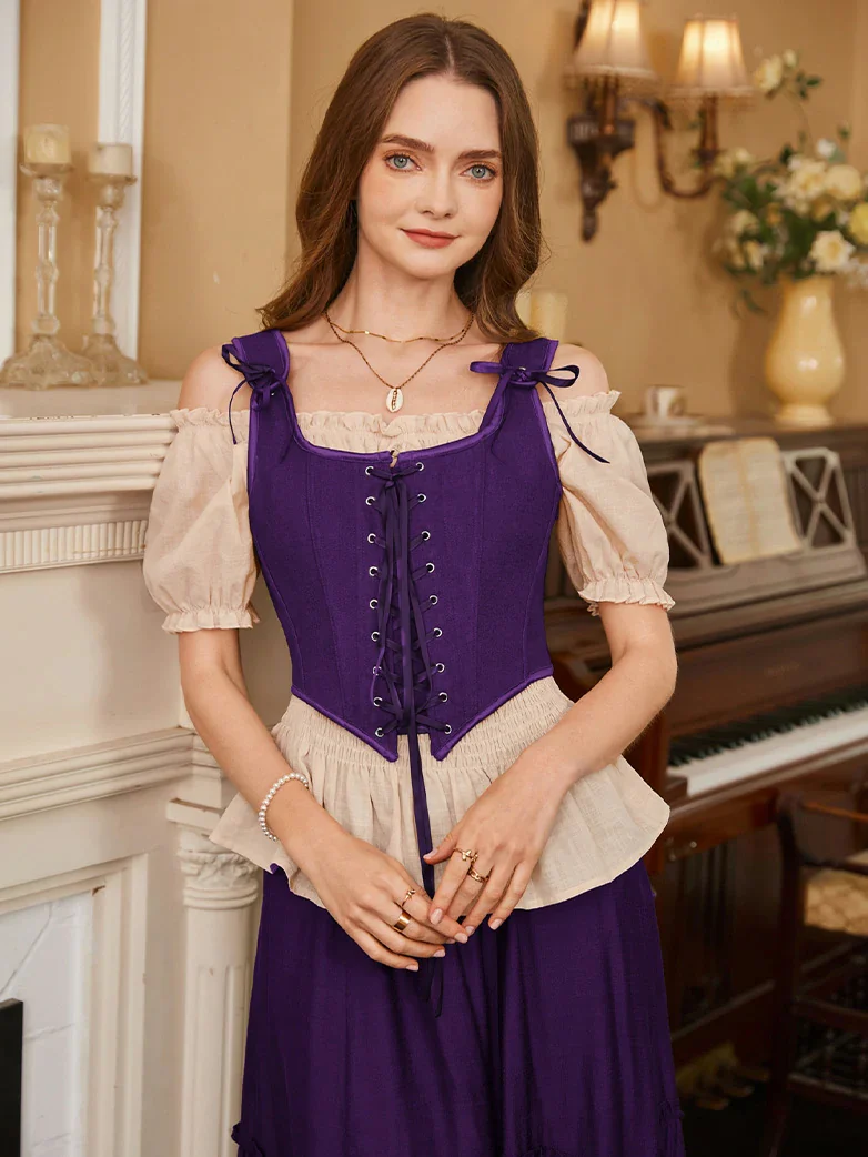 Lace-up Ren Faire Corset Top for Festival and Cosplay - Image 37