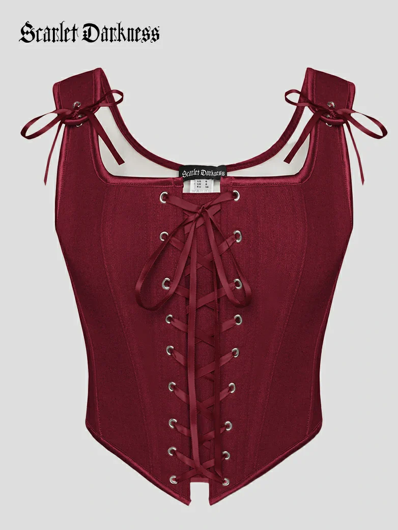 Lace-up Ren Faire Corset Top for Festival and Cosplay - Image 5