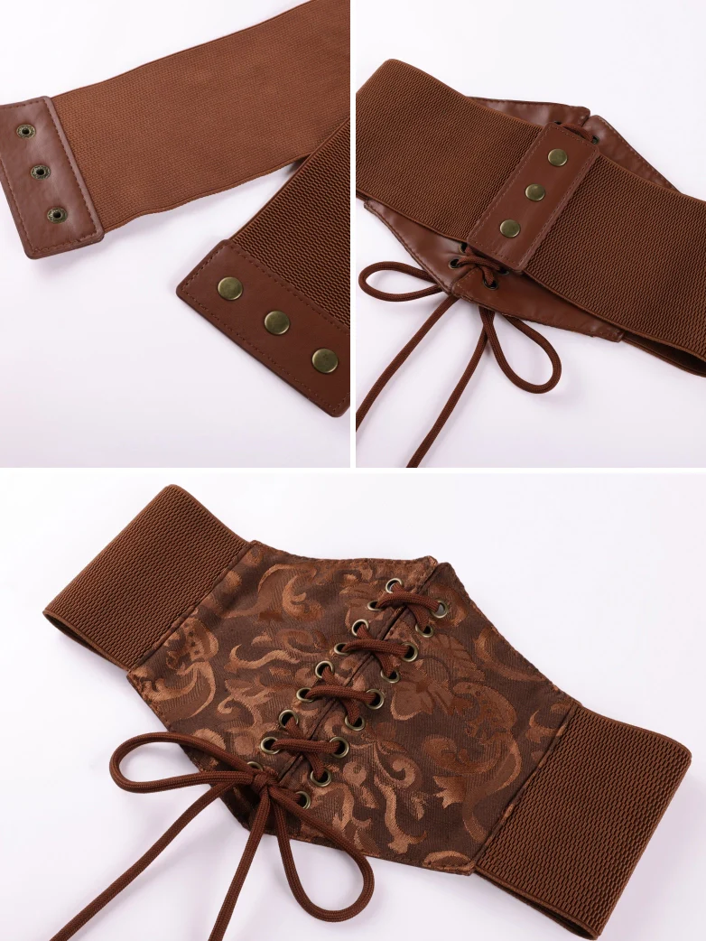Women Renaissance Stretchy Lace-up Waist Belt - Image 8