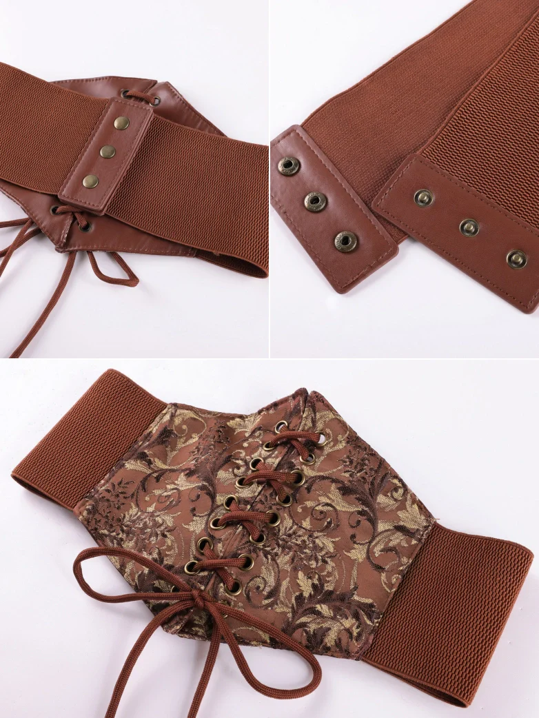 Women Renaissance Stretchy Lace-up Waist Belt - Image 15