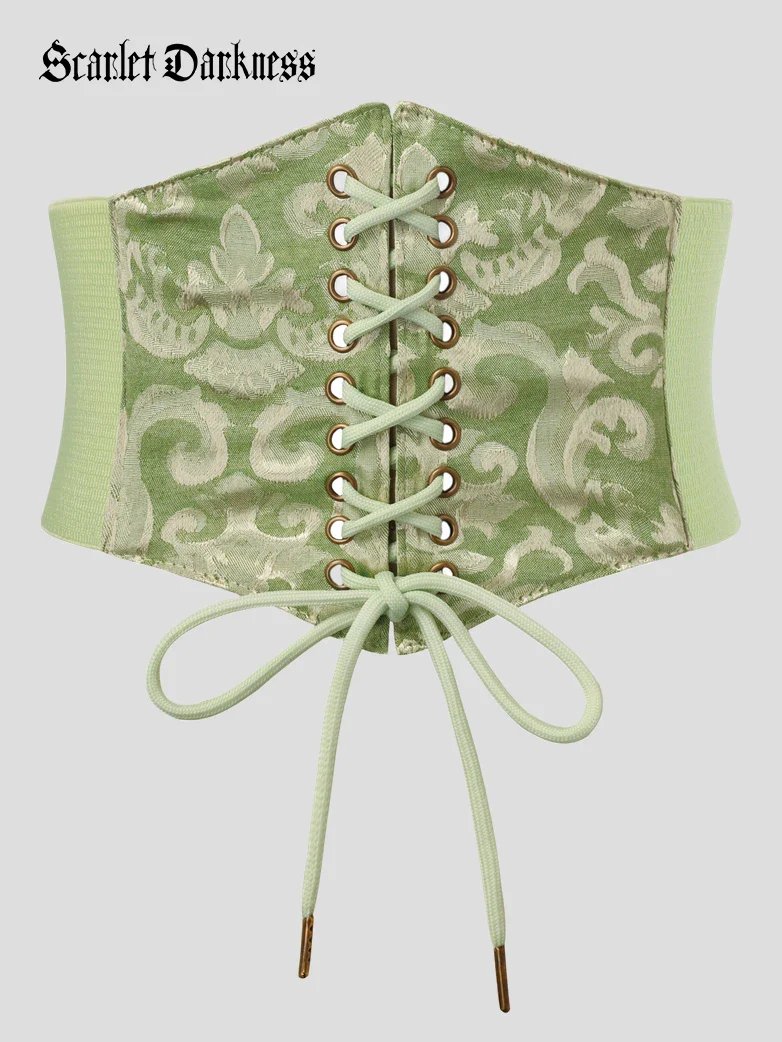 Women Renaissance Stretchy Lace-up Waist Belt - Image 5