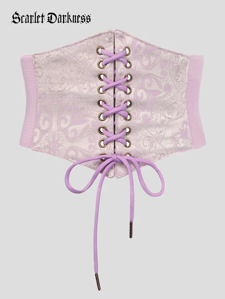 Women Renaissance Stretchy Lace-up Waist Belt - Image 9
