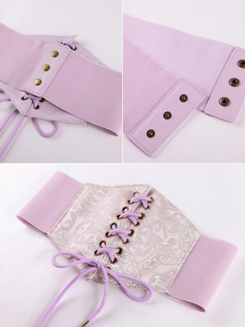 Women Renaissance Stretchy Lace-up Waist Belt - Image 11