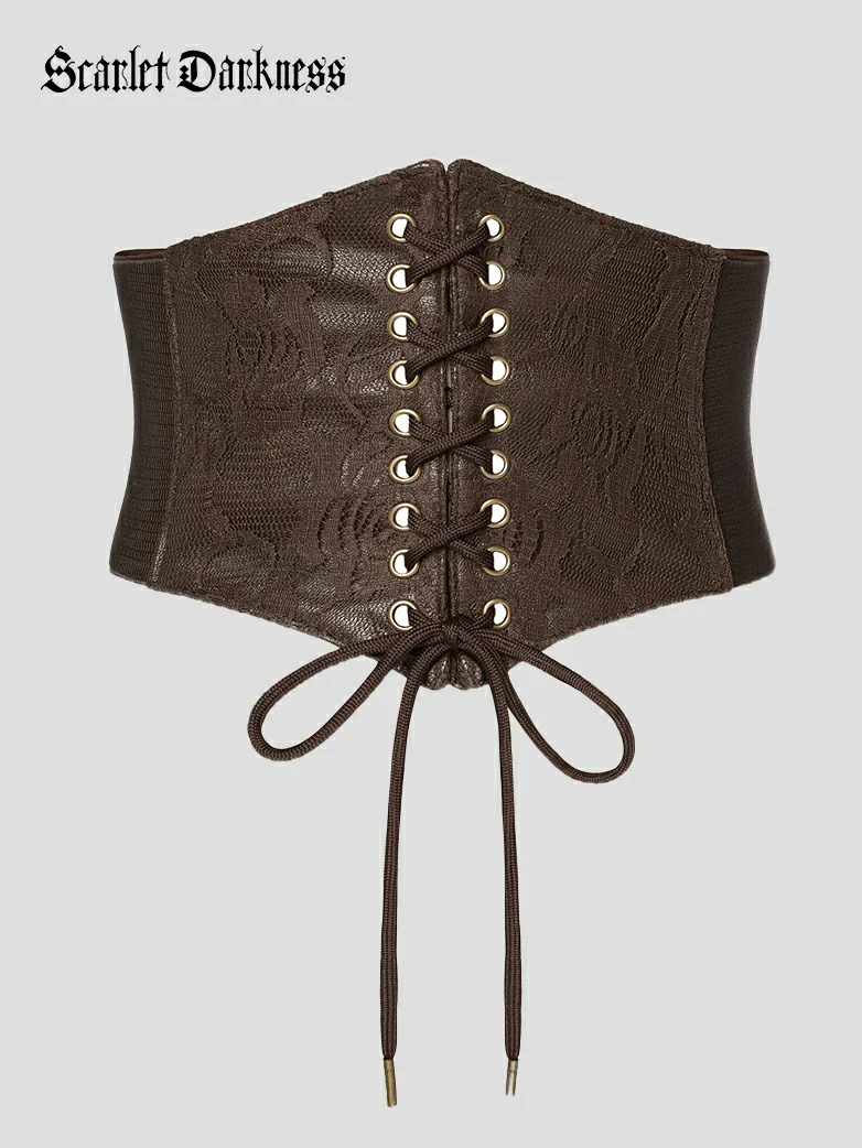 Women Renaissance Stretchy Lace-up Waist Belt - Image 24
