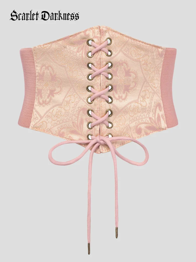 Women Renaissance Stretchy Lace-up Waist Belt - Image 44