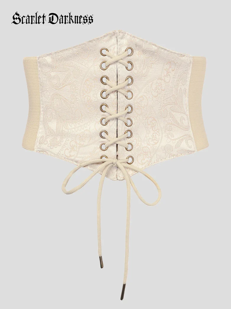 Women Renaissance Stretchy Lace-up Waist Belt - Image 46