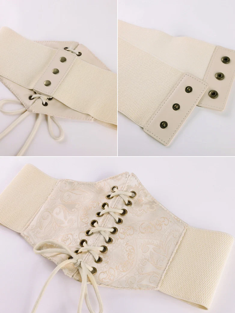 Women Renaissance Stretchy Lace-up Waist Belt - Image 47