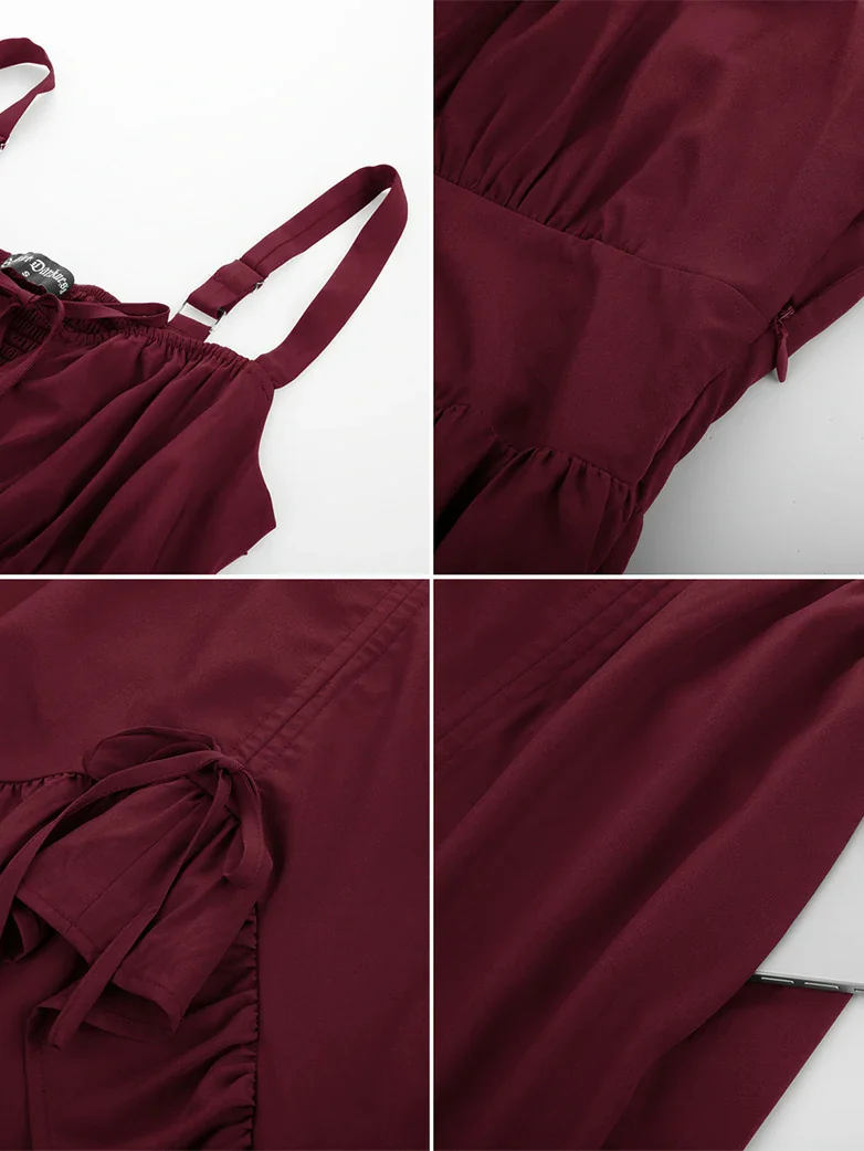 Renaissance Irregular Hem Suspender Pocket Dress - Image 10