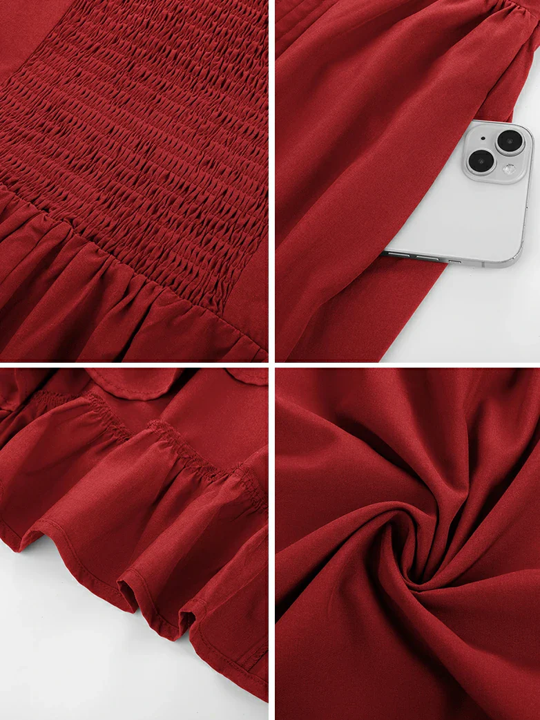 Renaissance Irregular Hem Suspender Pocket Dress - Image 33