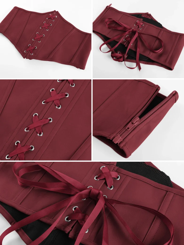 Renaissance Lace Up Corset Waist Cincher Belt - Image 15