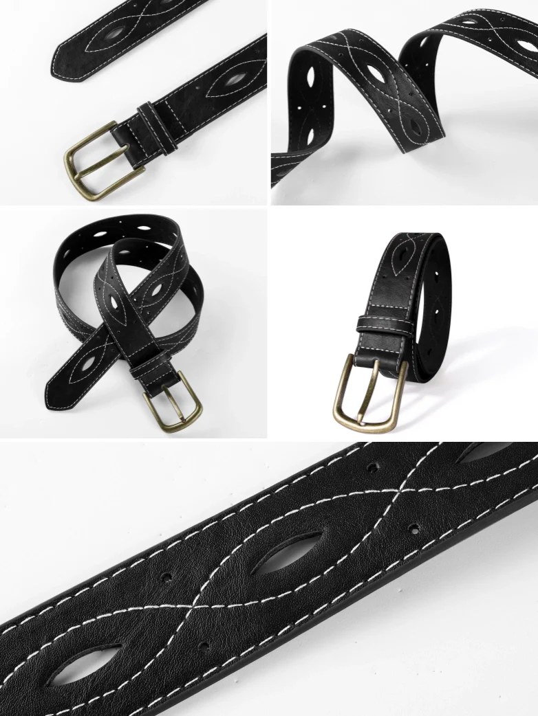 2026 Renaissance Leather Buckle Waist Belt - Image 12