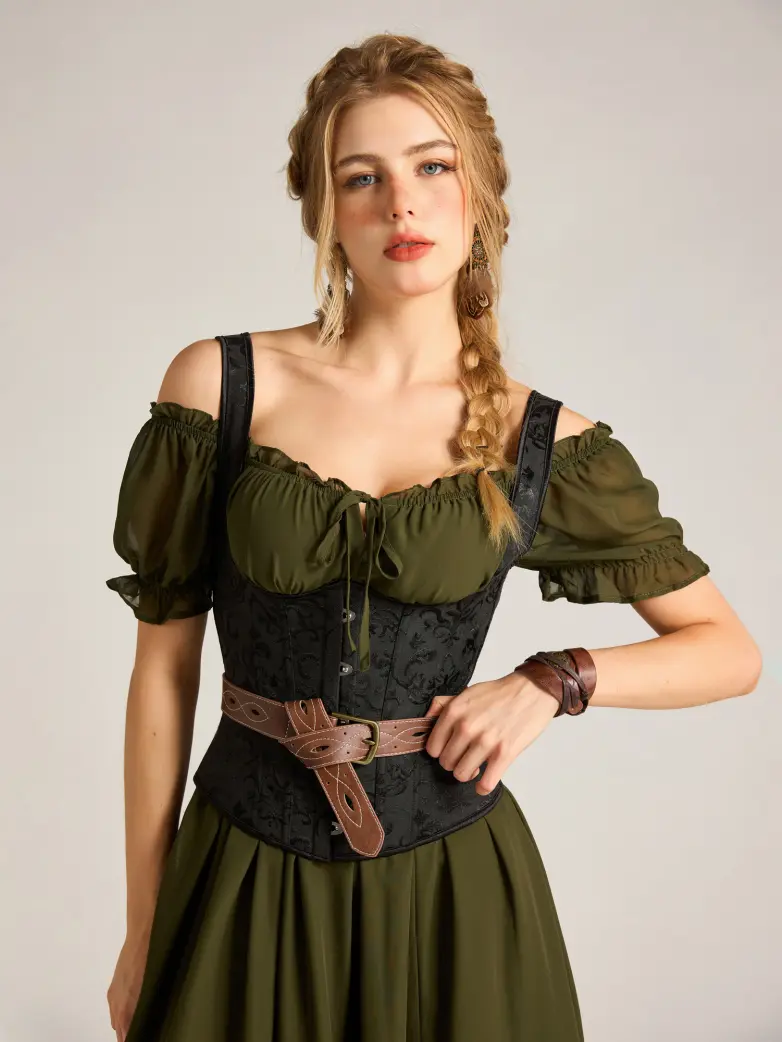 2026 Renaissance Leather Buckle Waist Belt - Image 2