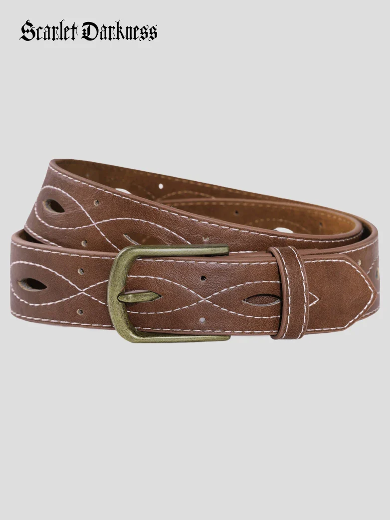 2026 Renaissance Leather Buckle Waist Belt - Image 5