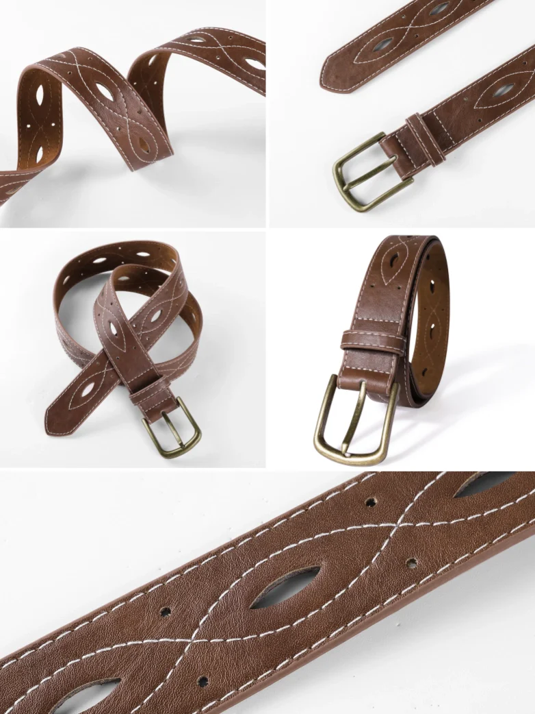 2026 Renaissance Leather Buckle Waist Belt - Image 6